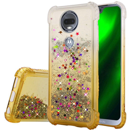 GSA Gradient Liquid Glitter Case for Motorola Moto G7 Power & G7 Supra Gold