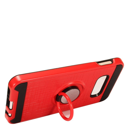 GSA Brushed Hybrid Case Ring Stand for Samsung Galaxy S10e (5.8") Red