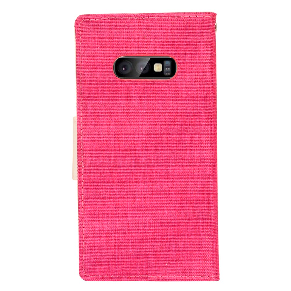 GSA Denim Flip Wallet Case for Samsung Galaxy S10e (5.8") Pink/White