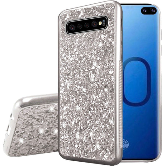 GSA Frozen Glitter Candy Case for Samsung Galaxy S10 Plus (6.4") - Silver