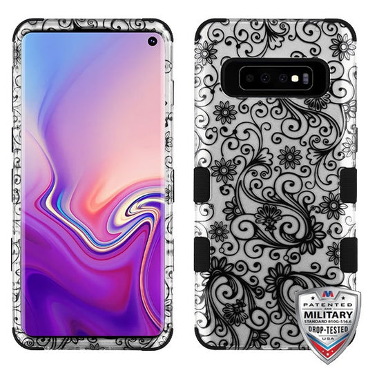 MyBat Natural Tuff Hybrid Case for Samsung S10 (6.1") - Silver/Black