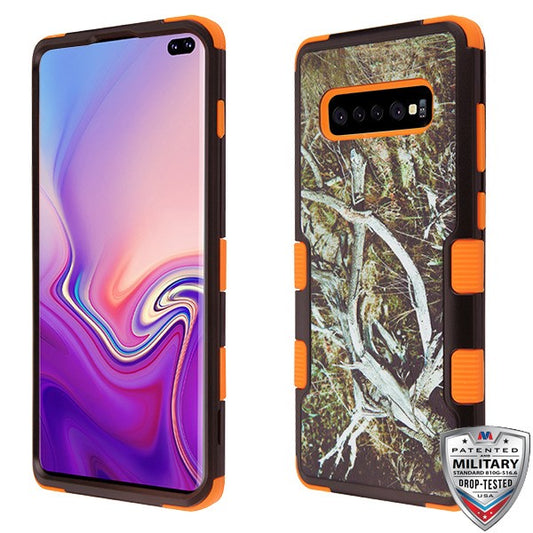 MyBat Tuff Image Hybrid Case for Samsung S10 Plus (6.4") - Camo/Orange