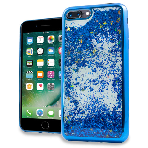 GSA Liquid Glitter Candy Case For iPhone 8 Plus/7 Plus/6 Plus/6s Plus - Blue