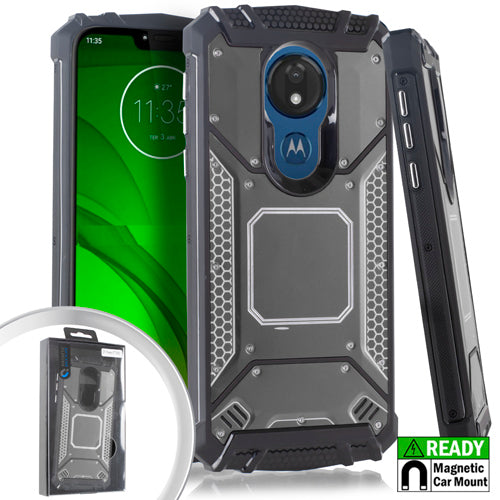 GSA Screw Metal Jacket Case for Moto Motorola G7 Power & Supra - Gray/Black