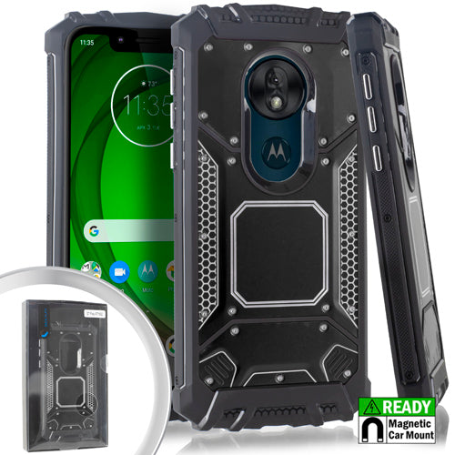GSA Screw Metal Jacket Case for Motorola Moto G7 Play, XT1952 - Black