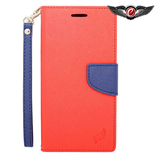 GSA Two Tone Wallet Case For Apple iPhone 6+ and 6S+ Red/Blue