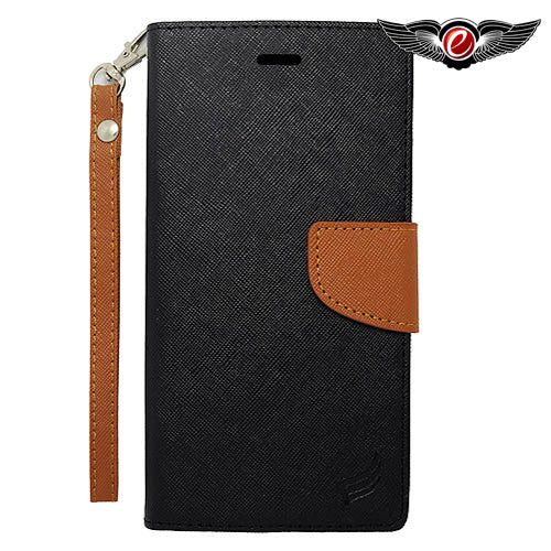 GSA Denim Two Tone Wallet Case iPhone 6 Plus, 6S Plus Black/Brown