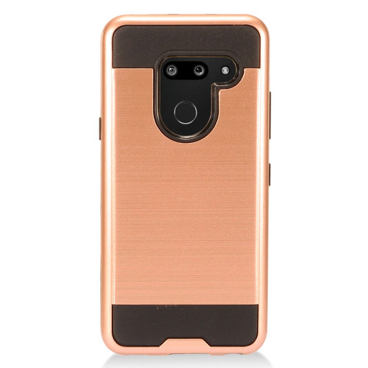 GSA Brushed Hybrid Case for LG G8 ThinQ - Rose Gold Black
