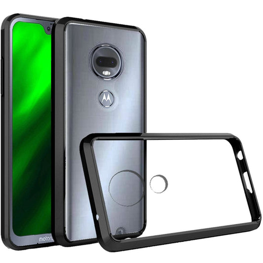 GSA Transparent Bumper Case for Motorola Moto G7 Power, G7 Supra- Clear/Black