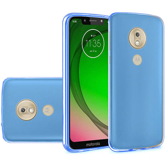GSA Transparent Crystal Candy Case for Moto G7 Play, XT1952 Blue