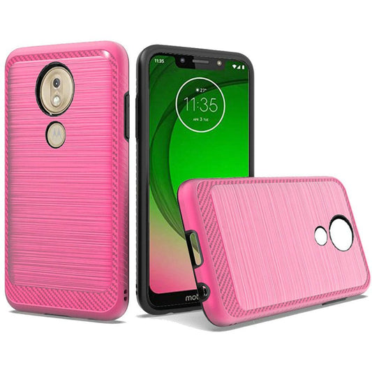 GSA Brushed Case w/Edge Design for Motorola Moto G7 Play - Hot Pink