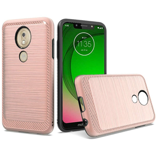 GSA Brushed Case w/Edge Design for Motorola Moto G7 Play - Rose Gold
