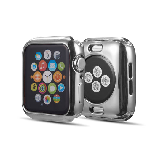 GSA ELECTRO PLATED Soft TPU CASE For Apple iWatch 5 & 4 44mm Series - Silver