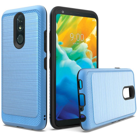 GSA Slim Brushed Metal Hybrid Case For LG Stylo 5 - Blue/Black