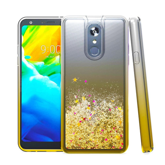 GSA Liquid Glitter Gradient Candy Case For LG Stylo 5 - Gold