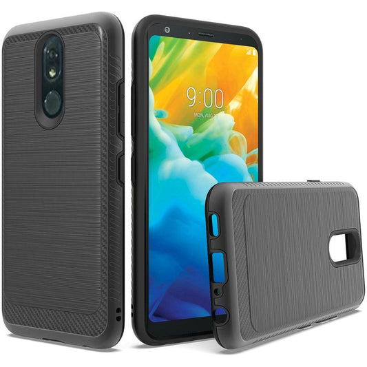 GSA Slim Brushed with Edge Hybrid Case For LG Stylo 5 - Black