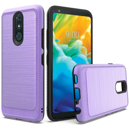 GSA Slim Brushed with Edge Hybrid Case For LG Stylo 5 - Purple Black