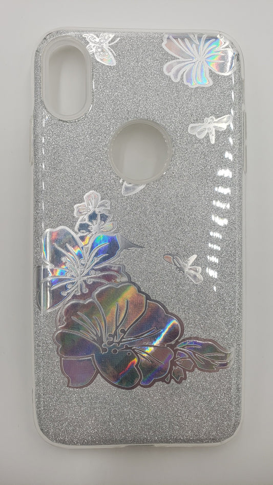 GSA Hibiscus Hologram Candy Case For iPhone XS Max (6.5") - Silver