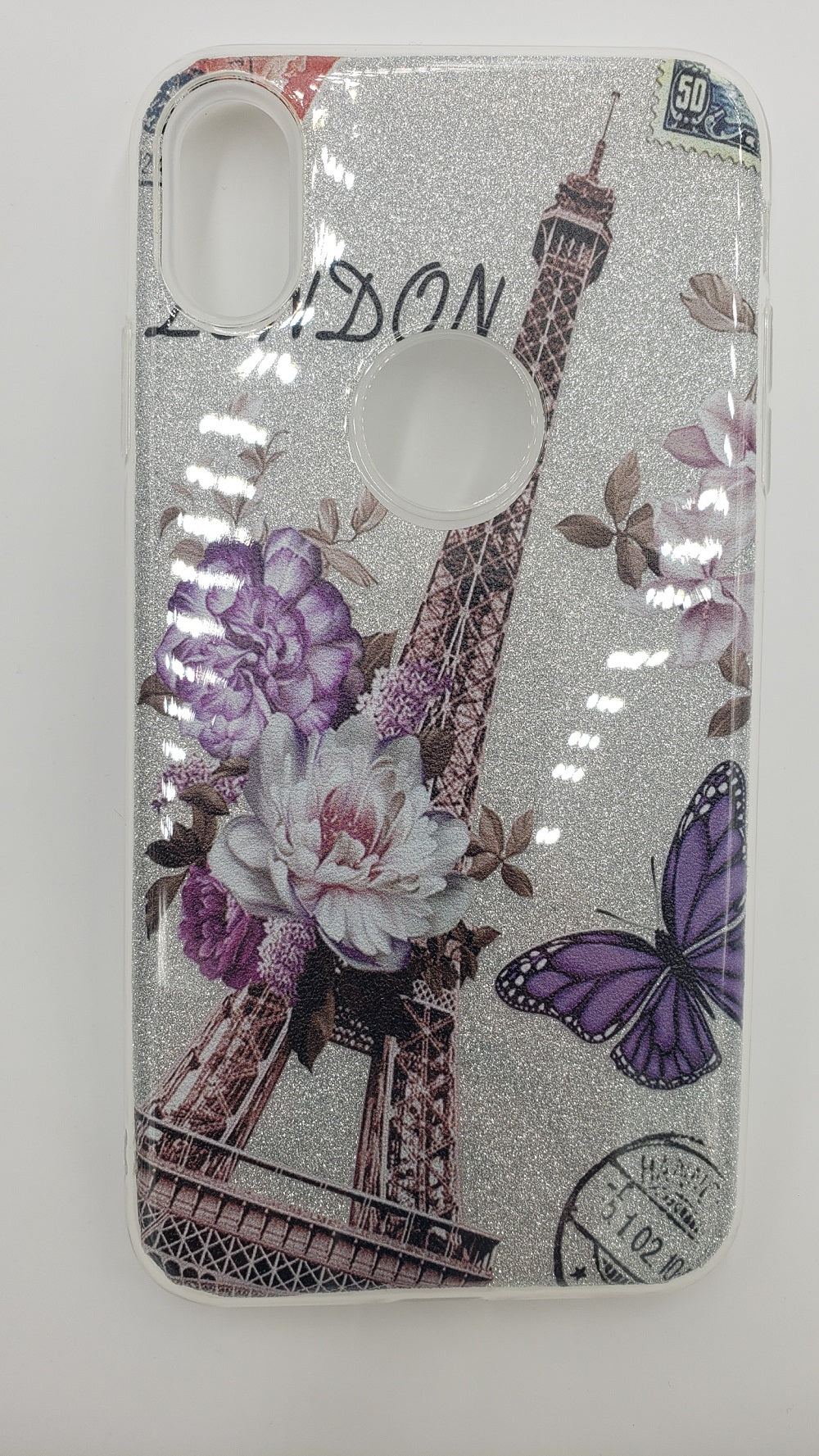 GSA Eiffel Tower Spring Candy Case For iPhone XS Max (6.5") - Silver