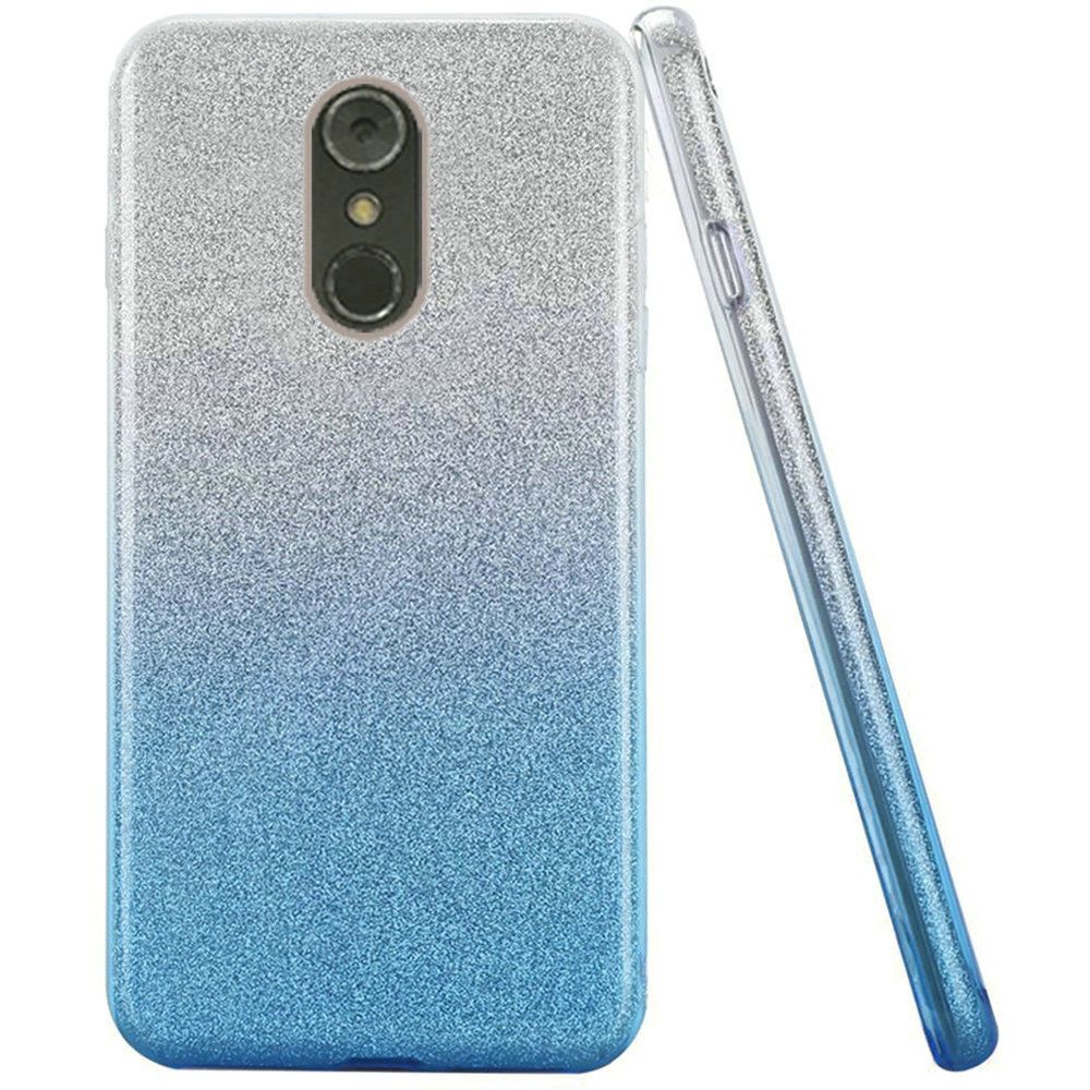GSA Two Tone Glitter Hybrid Case for LG Stylo 4, Stylo 4 Plus Light Blue