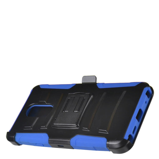 GSA Armor Hybrid Kickstand Case w/Holster For LG Stylo 5 - Black/Blue