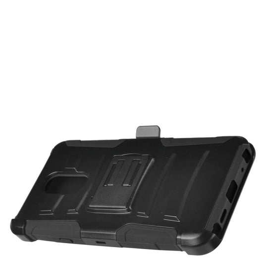 GSA Armor Hybrid Kickstand Case w/Holster For LG Stylo 5 - Black
