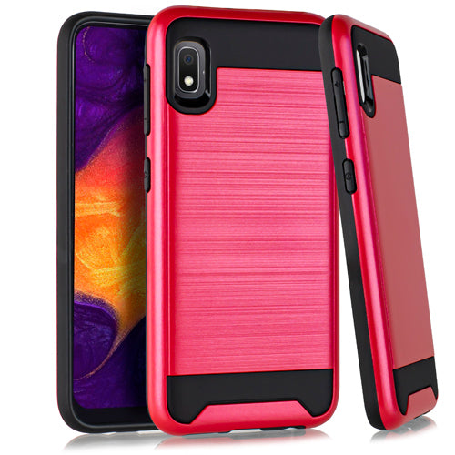 GSA Brushed Hybrid Case For Samsung Galaxy A10e - Red Black