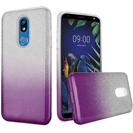 GSA Gradient Glitter Candy Case for LG K40, Harmony 3 - Purple