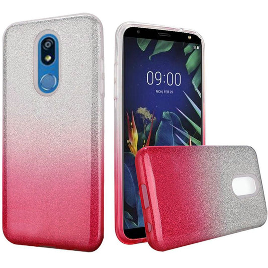 GSA Gradient Glitter Candy Case for LG K40 Hot Pink