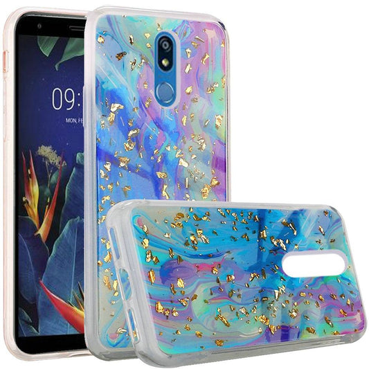 GSA Gold Flake Marble Candy Case for LG K40 - Colorful Galaxy