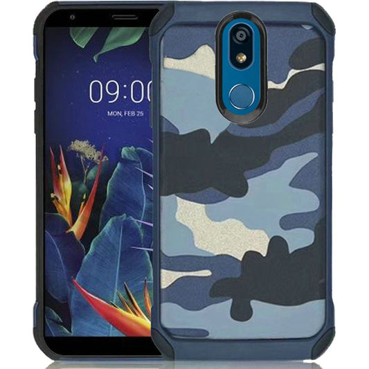 GSA Astronoot Camo Hybrid Case for LG K40, harmony 3,Solo - Camo/Blue