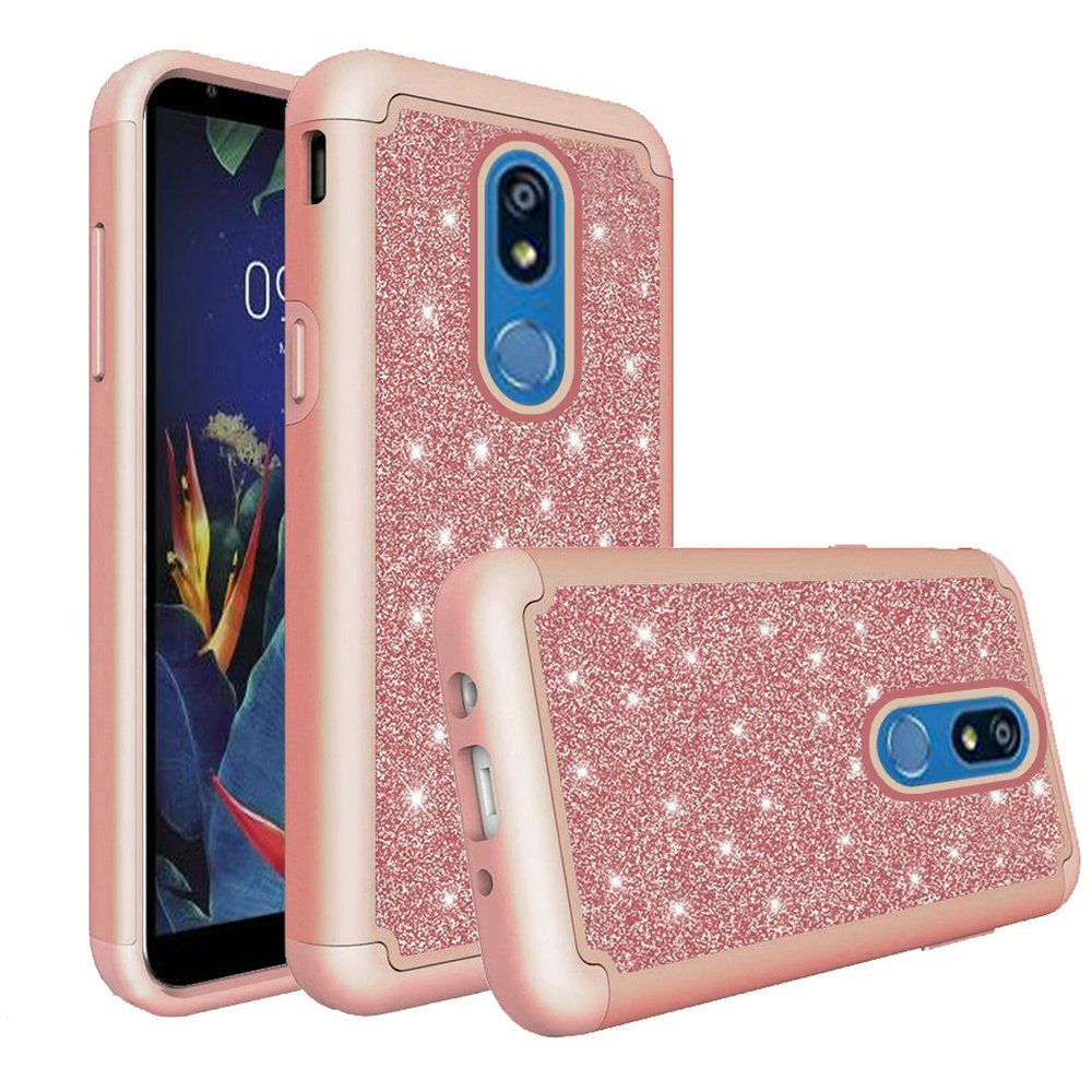 GSA Glitter Bling Hybrid Case for LG K40/Harmony 3 - Rose Gold