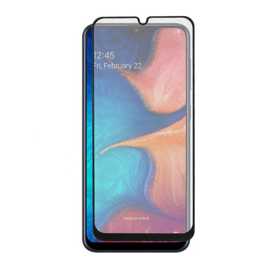 GSA Tempered Glass Book Black Frame for Samsung Galaxy A20 & A50 - Black