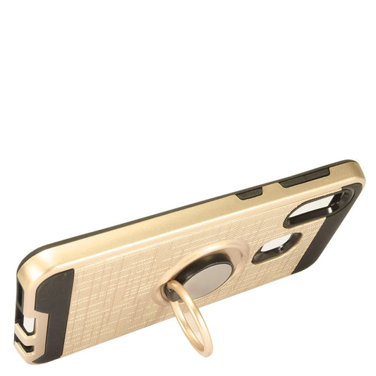 GSA Brushed Hybrid Ring Stand Case For Samsung Galaxy A10e - Gold