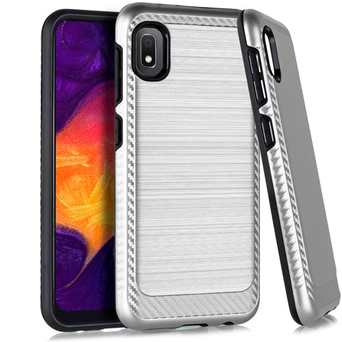 GSA Slim Brushed Hybrid Case For Samsung Galaxy A10e - Silver