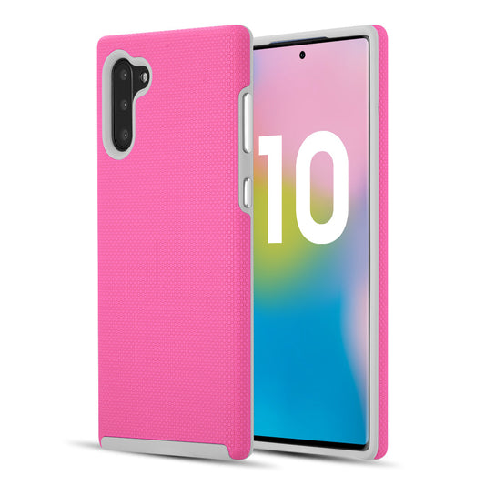 GSA Grippy Textured Hybrid Case for Samsung Galaxy Note 10 (6.3") - Hot Pink