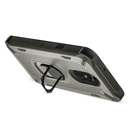 GSA Brigade Hybrid Case w/Ring Stand For LG Stylo 5 - Dark Gray/Black