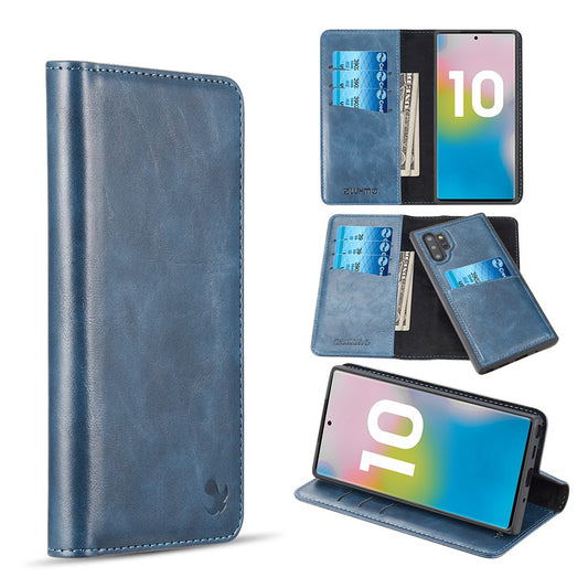 GSA Gentleman Detachable Folio Wallet Case for Samsung Galaxy Note 10 Plus - Blue