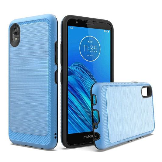GSA Slim Brushed Case w/Edge Design For Motorola Moto E6 - Blue