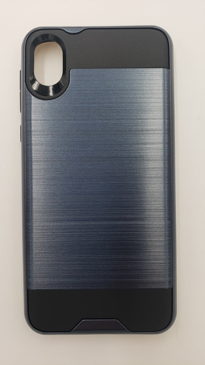 GSA Brushed Hybrid Case for Motorola Moto E6 - Dark Blue & Black