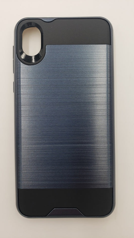 GSA Brushed Hybrid Case for Motorola Moto E6 - Dark Blue & Black
