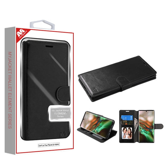 MyJacket Leather Flip Wallet Case for Samsung Note 10 (6.3") - Black