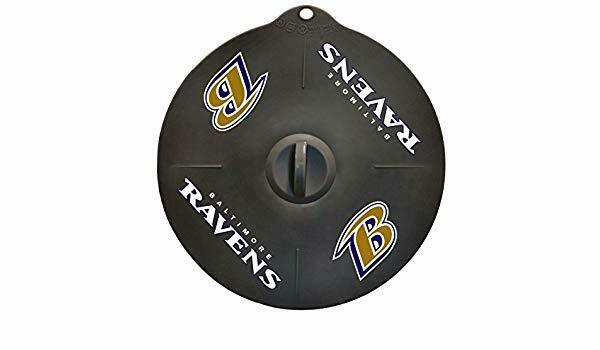 BB NFL Baltimore Ravens 9" Silicone Lids Fit Pots & Bowls, Hot/Cold Pak of 2