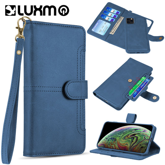GSA Napa Leather Detachable Flip Wallet For iPhone 11 Pro Max (6.5") - Blue