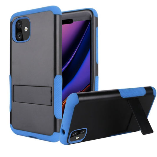 GSA Snap-On Kickstand Hybrid Case For iPhone 11 (6.1") - Black/Blue