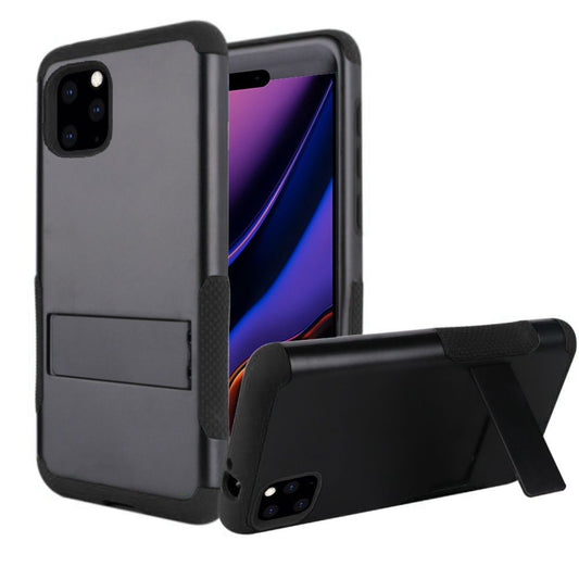 GSA Tough Snap-on Rugged Kickstand Hybrid Case For iPhone 11 PRO (5.8") - Black