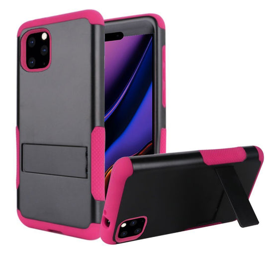 GSA Tough Snap-On Kickstand Case For iPhone 11 Pro Max (6.5") Black/Hot Pink