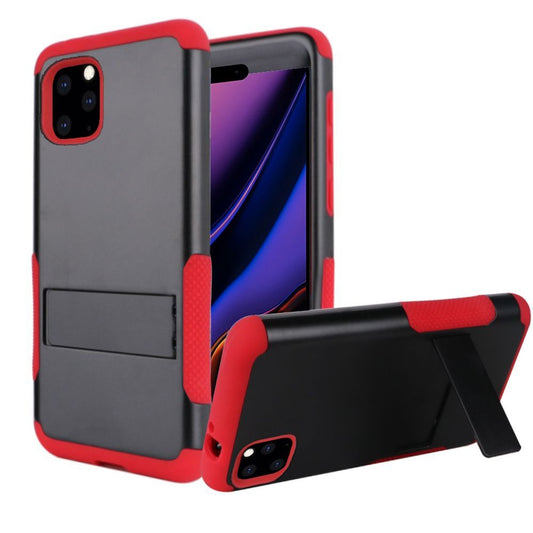 GSA Snap-On Kickstand Hybrid Case For iPhone 11 Pro Max (6.5") - Black/Red