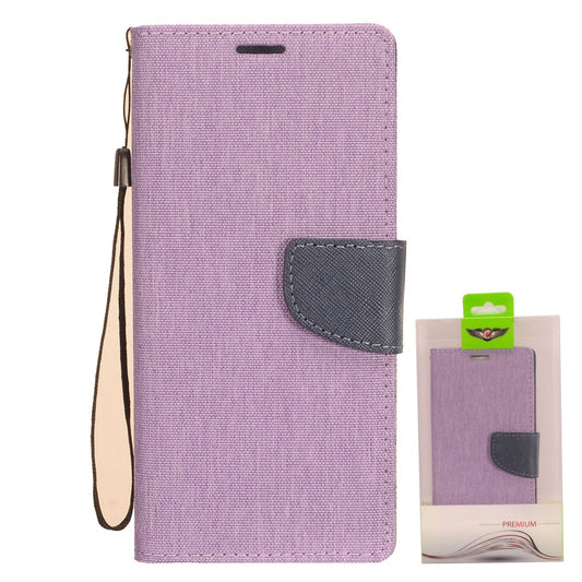 GSA Denim Flip Wallet Case for Samsung Galaxy Note 10 (6.3") - Purple/Blue