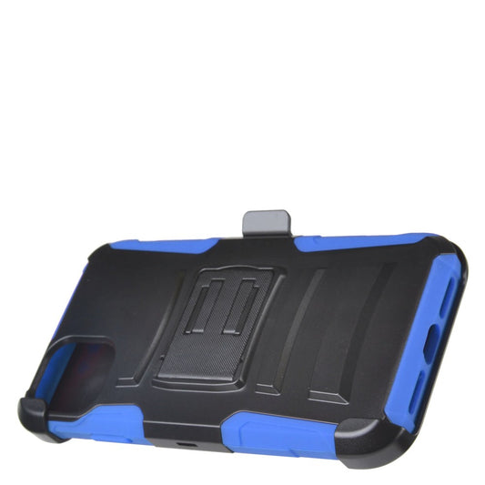 GSA Armor Hybrid Kickstand Case w/Holster For iPhone 11 (6.1") - Black/Blue